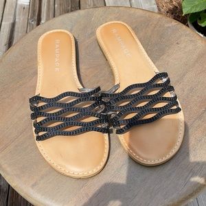 Rampage Flat Slide Sandals EUC Size 8